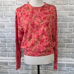 Evereve Cora Tropical Floral Modal Pullover Top Feminine Romantic Soft Floral XS